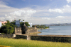 Puerto Rico - San Juan: walls and Santa Catalina Palace (Governor's residence) (photo by D.Smith)