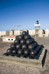 Puerto Rico - San Juan: San Felipe del Morro - cannon balls (photo by D.Smith)