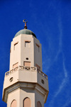 Doha, Qatar: minaret of Jassim Al Thani mosque - Al-Asmakh street, Al Koot fort round-about - photo by M.Torres