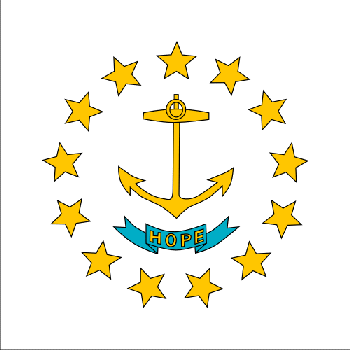 Rhode Island flag - United States of America / Estados Unidos / Etats Unis / EE.UU / EUA / USA