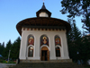 Ceahlau, Neamt county, Moldavia, Romania: Holy Monastery of Durau - faade of the church of the Annunciation - photo by J.Kaman