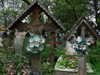 Ieud, Maramures county, Transylvania, Romania: crosses at the cemetery - photo by J.Kaman