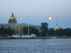 Russia - St. Petersburg: white nights - the Neva, St Isaac's cathedral and the Admiralty (photo by D.Ediev)