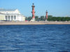 Russia - St. Petersburg: Rosstralniye columns and the Naval War museum (photo by D.Ediev)