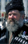 Russia - Novorossisk - Kuban - Krasnodar: cossack with black hat (photo by Vladimir Sidoropolev)