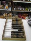 Russia -  Kargopol -  Arkhangelsk Oblast: abacus at a grocery shop - photo by J.Kaman