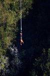 South Africa - Bloukrans Bungee hanging upside down, Plettenberg Bay - Garden route - photo by B.Cain