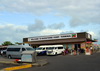 Basseterre, Saint Kitts island, Saint Kitts and Nevis: mini-buses at Basseterre Ferry Terminal - photo by M.Torres