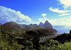 Saint Lucia: the Pitons and La Soufrire - view from the mountains - UNESCO World Heritage Site - Pitons Management Area - photo by Andrew Walkinshaw