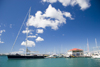 Saint Martin - Marigot: Fort Louis marina - yacht - photo by D.Smith