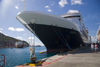 Sint-Maarten / St. Martin - Dutch West Indies - Pointe Blanche: cruise ship prow - photo by D.Smith