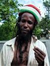 St Vincent and the Grenadines - Bequia island: Brian smokes a joint - rastafarian (photographer: Pamala Baldwin)