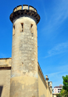 Sassari / Tthari, Sassari province, Sardinia / Sardegna / Sardigna: tower in the walls of St Sebastian jail - Carcere di San Sebastiano - photo by M.Torres
