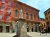 Sassari / Tthari, Sassari province, Sardinia / Sardegna / Sardigna: Pizza Azuni and statue of Domenico Alberto Azuni - photo by M.Torres