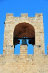 Oristano / Aristanis, Oristano province, Sardinia / Sardegna / Sardigna: bell on the tower of San Cristoforo / Mariano II / Porta Manna - piazza Roma - photo by M.Torres