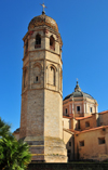 Oristano / Aristanis, Oristano province, Sardinia / Sardegna / Sardigna: St. Mary's Cathedral - campanile with onion dome - Santa Maria Assunta - photo by M.Torres