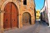 Gesturi, Medio Campidano province, Sardinia / Sardegna / Sardigna: gates in the old town - Centro storico - antico portone - photo by M.Torres