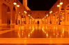 Riyadh, Saudi Arabia: courtyard and arcade (sahn and riwaq) of the Grand Mosque of Riyadh - Al Imam Turki ibn Abdallah Grand Masjid - architect Rasem Badran, 1995 Aga Khan Award for Architecture - photo by M.Torres