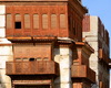 Jeddah, Mecca Region, Saudi Arabia: Al Balad district, Abu Al Hamayil Lane - closed balconies (mashrabiyas) and wooden terrace annexes, Historic Jeddah, UNESCO world heritage site - photo by M.Torres