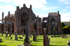 Melrose, Borders, Scotland: the Abbey - foundedby David I around 1136 as a Cistercian abbey - photo by C.McEachern