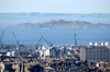 Scotland - Edinburgh: view towards Leith from Calton Hill showing the Firth of Forth - port - photo by C.McEachern
