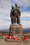 Scotland - Spean Bridge - Loch Lochy (Highlands): poppies at the Bristish Commando War Memorial - photo by M.Torres