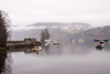 Loch Ness, Highlands, Scotland: boats and wreck in harbour - photo by I.Middleton