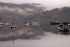 Loch Ness, Highlands, Scotland: boats, clouds and mountains - photo by I.Middleton