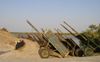 Sngal - Joal-Fadiouth: stockage de chariots - photographie par G.Frysinger