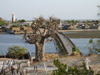 Senegal - Joal-Fadiouth: shell village- view of the town from cemetery hill - baobab - photo by G.Frysinger