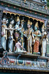 Singapore - Hindu Temple - Mandir - statues in the Gopura - religion - Hinduism - photo by S.Lovegrove