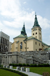 Slovakia - Central Slovakia / Stredoslovensk - Zilina / Sillein / Zsolna / Zylina: Church of the Holy Trinity and Burian Tower Belltower (photo by P.Gustafson)