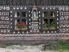 Slovakia - Cicmany village: folk architecture reserve - the Virgin and linear wall decorations - Zilina district - photo by J.Kaman