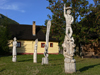 Slovakia - Ruzomberok - Vlkolinec village: UNESCO World Heritage site - wooden sculptures - Zilina district - photo by J.Kaman