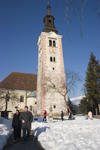 Slovenia - Church of the Assumption on Bled lake in Winter, Slovenia - photo by I.Middleton