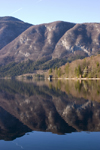 Slovenia - Mountains reflected in Bohinj Lake - photo by I.Middleton