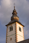 Slovenia - Ribcev Laz - church tower of the church of St John - Bohinj Lake - photo by I.Middleton