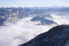 Slovenia - View of Lake Bohinj covered with clouds from Vogel Mountain ski resort - photo by I.Middleton