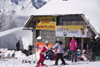Slovenia - pizzeria and skiers on Vogel mountain in Bohinj - photo by I.Middleton