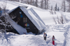 Slovenia - snow covered house on Vogel mountain in Bohinj - photo by I.Middleton