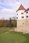 Slovenia - castle 10kms south of Brezice - Golf hotel Grad Mokrice - green - photo by I.Middleton