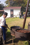 Slovenia - Jance: roasting chestnuts - Chestnut Sunday festival - photo by I.Middleton