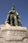 statue of France Preseren, Slovenian poet and national hero - Presernov trg, Ljubljana - photo by I.Middleton