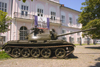 T-55 main battle tank outside museum of modern history in Tivoli park, Ljubljana , Slovenia - photo by I.Middleton