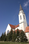 tower of the Church of Saint Nicholas in Murska Sobota, Prekmurje, Slovenia - photo by I.Middleton