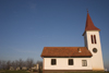 Rural church and cemetery, Prekmurje , Slovenia - photo by I.Middleton