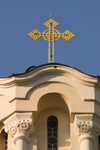 cross at the Serbian Orthodox church of St Cyril and Methodius, Ljubljana , Slovenia - photo by I.Middleton