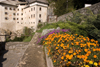 Predjama castle - flowers, Slovenia - photo by I.Middleton