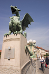 Dragon Bridge, eastern boundary of the city center, Ljubljana, Slovenia - photo by I.Middleton