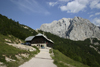 Slovenia -Julian Alps from Vrsic pass - mountain refuge - photo by I.Middleton